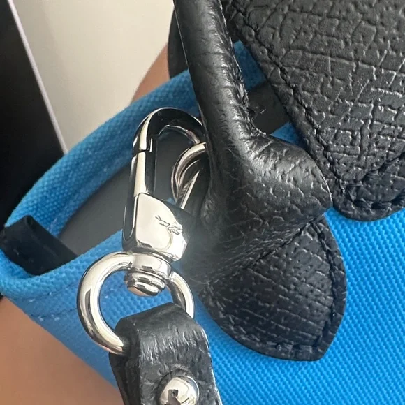 Longchamp x Robert Indianan XS Blue and Red Crossbody Bag - Picture 7 of 11